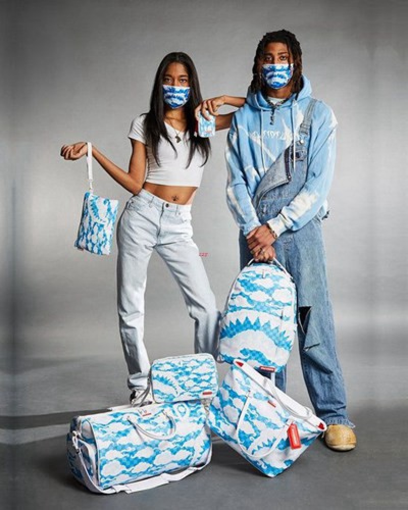 Blue Sprayground Skyborne Face Masks | 65708-QRLX