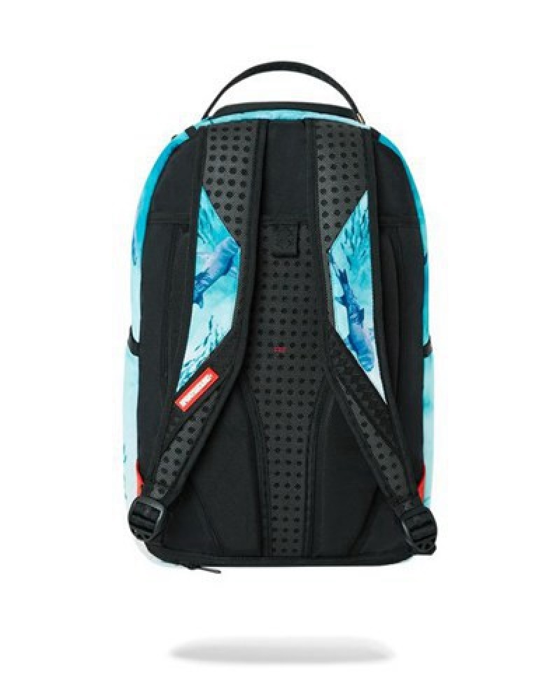 Blue Sprayground Smooth Shark Backpacks | 89610-OTZQ