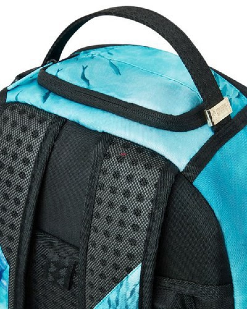 Blue Sprayground Smooth Shark Backpacks | 89610-OTZQ