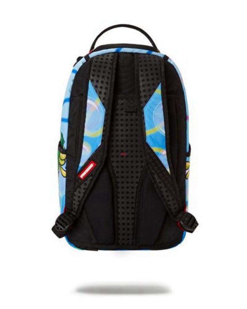 Blue Sprayground Spongebob Shark Shape Sponge (Dlxr) Backpacks | 50861-DANC