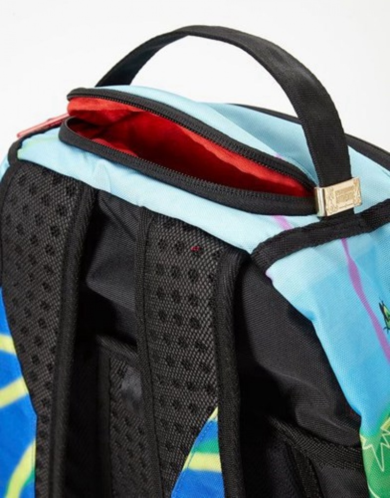 Blue Sprayground Spongebob Shark Squad Backpacks | 59728-IZRK