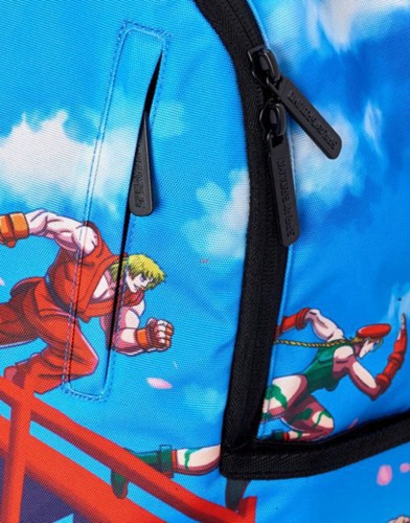 Blue Sprayground Street Fighter: On The Run Backpacks | 67215-OTEU