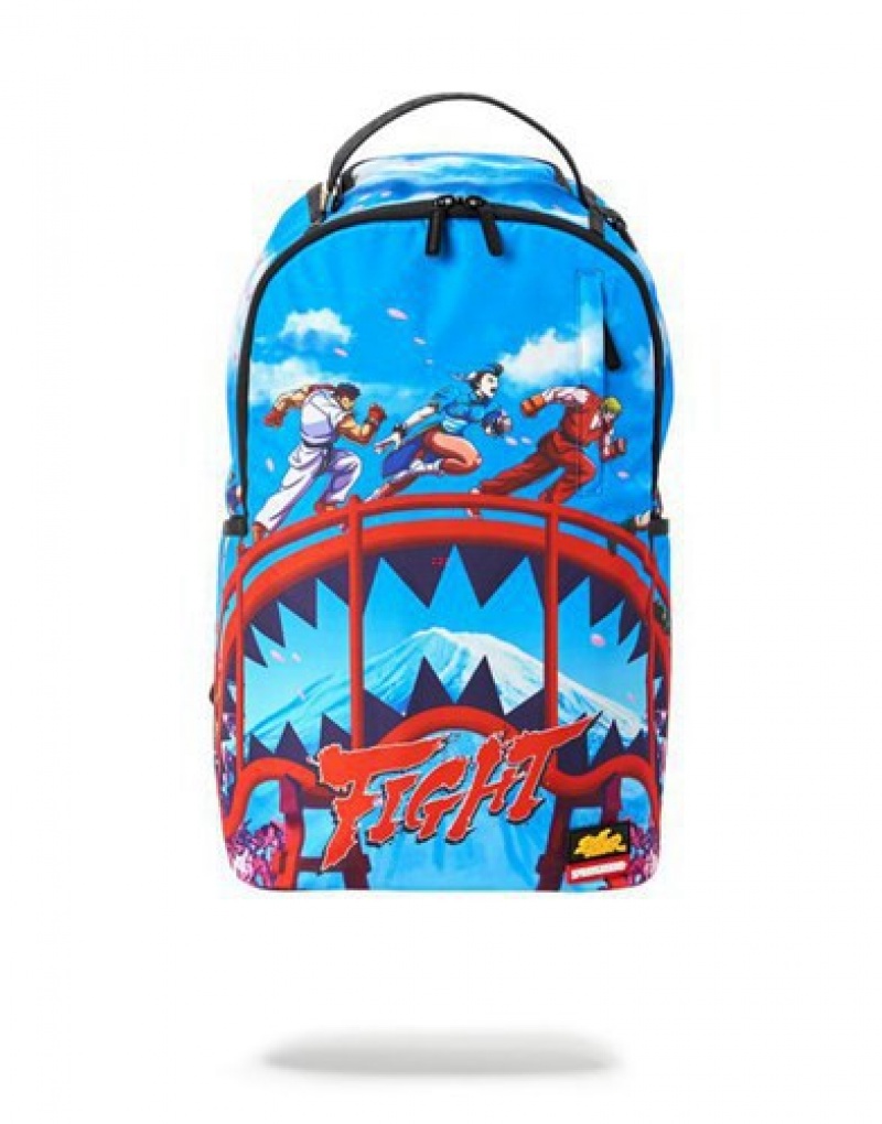 Blue Sprayground Street Fighter: On The Run Backpacks | 67215-OTEU