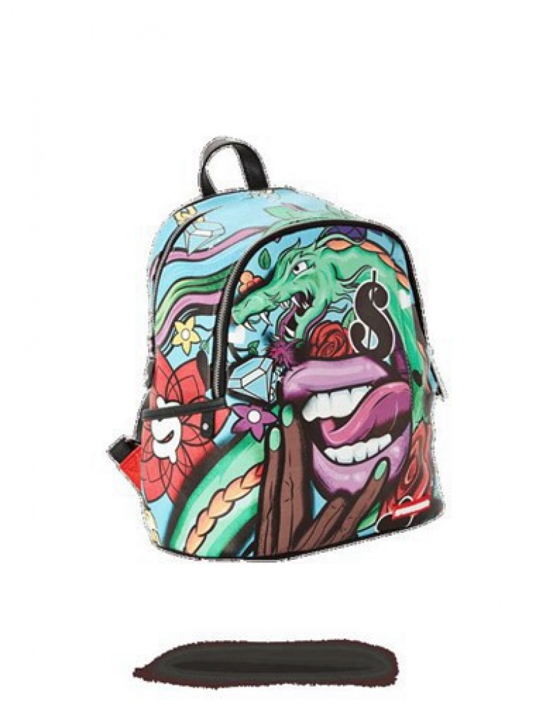 Blue Sprayground The Brat (Asian Doll) Backpacks | 90583-OBQJ