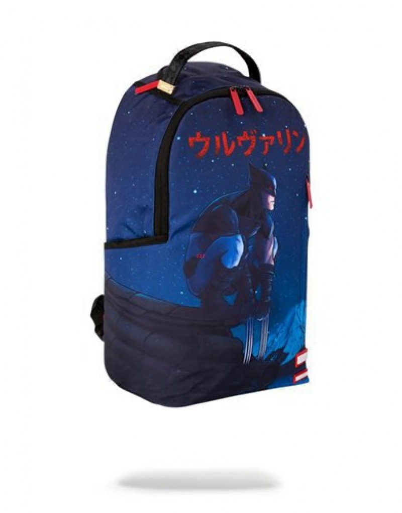 Blue Sprayground The Wolverine: Samurai Backpacks | 63098-ZJFQ