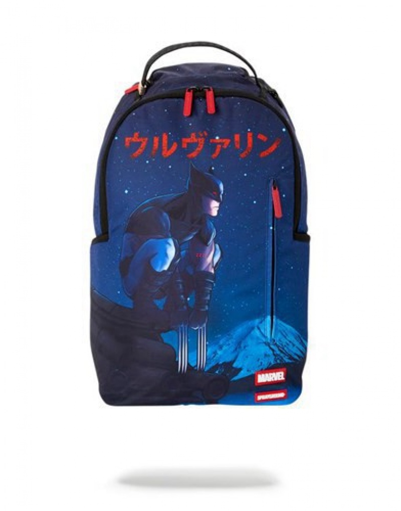 Blue Sprayground The Wolverine: Samurai Backpacks | 63098-ZJFQ