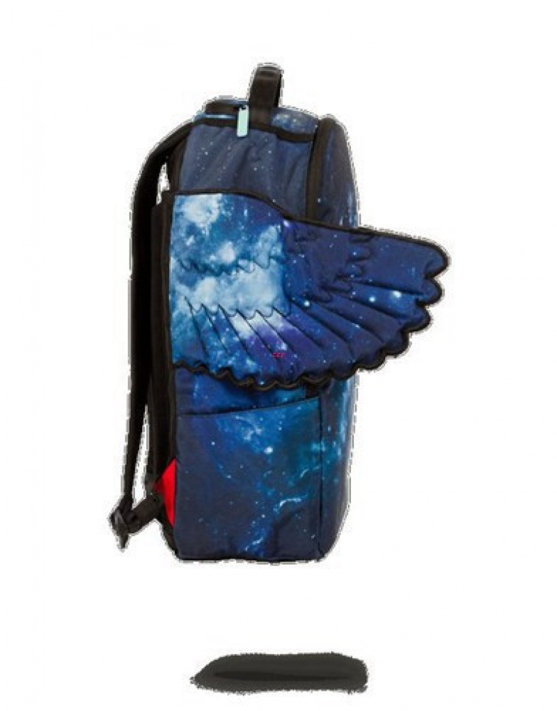 Blue Sprayground Tiff Galaxy Wings Backpacks | 35192-KNRJ