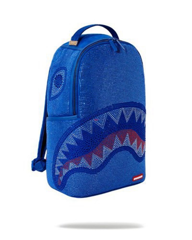 Blue Sprayground Trinity Ocean (Dlxv) Backpacks | 37654-EPMA