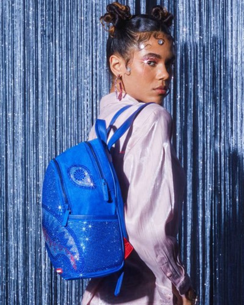 Blue Sprayground Trinity Ocean Savage Backpacks | 15928-HJCF