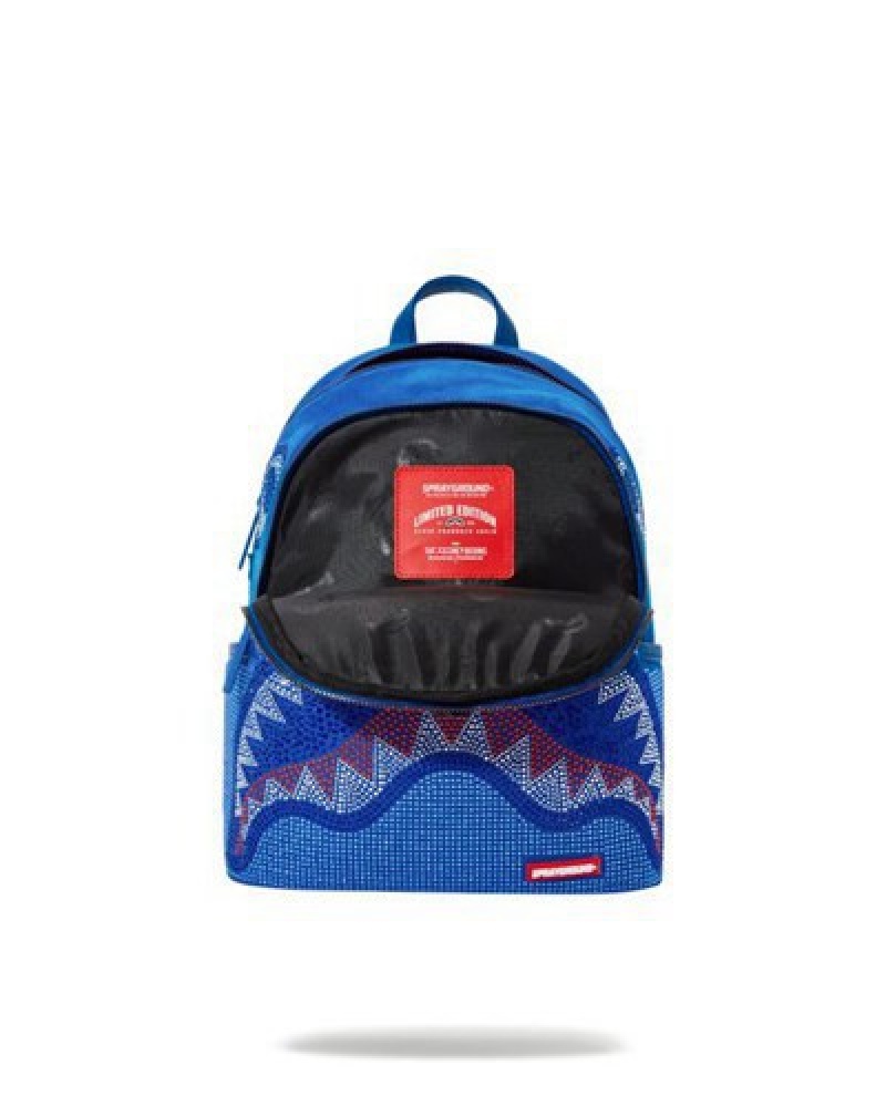 Blue Sprayground Trinity Ocean Savage Backpacks | 15928-HJCF