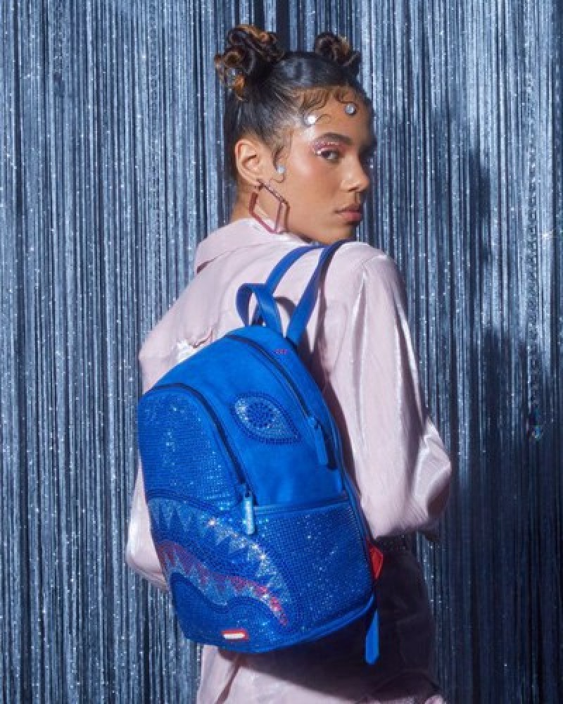 Blue Sprayground Trinity Ocean Savage Backpacks | 15928-HJCF