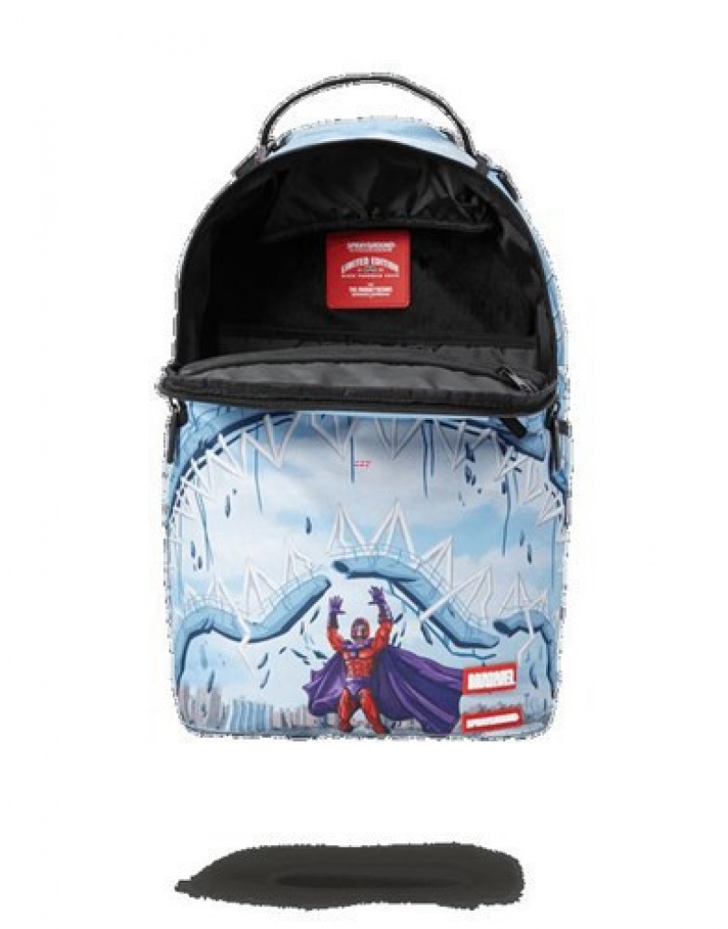 Blue Sprayground X-men On A Mission Shark Backpacks | 10748-SWAI