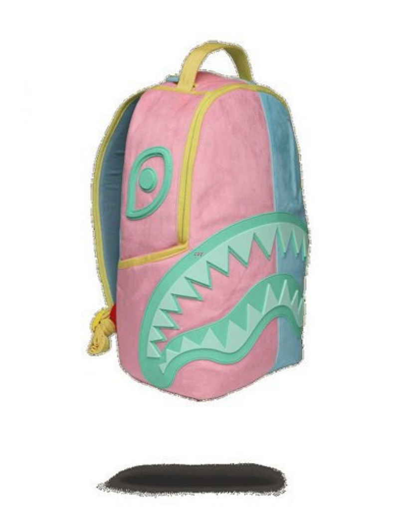 Blue / Pink Sprayground Saweetie Shark Backpacks | 08491-GNJS