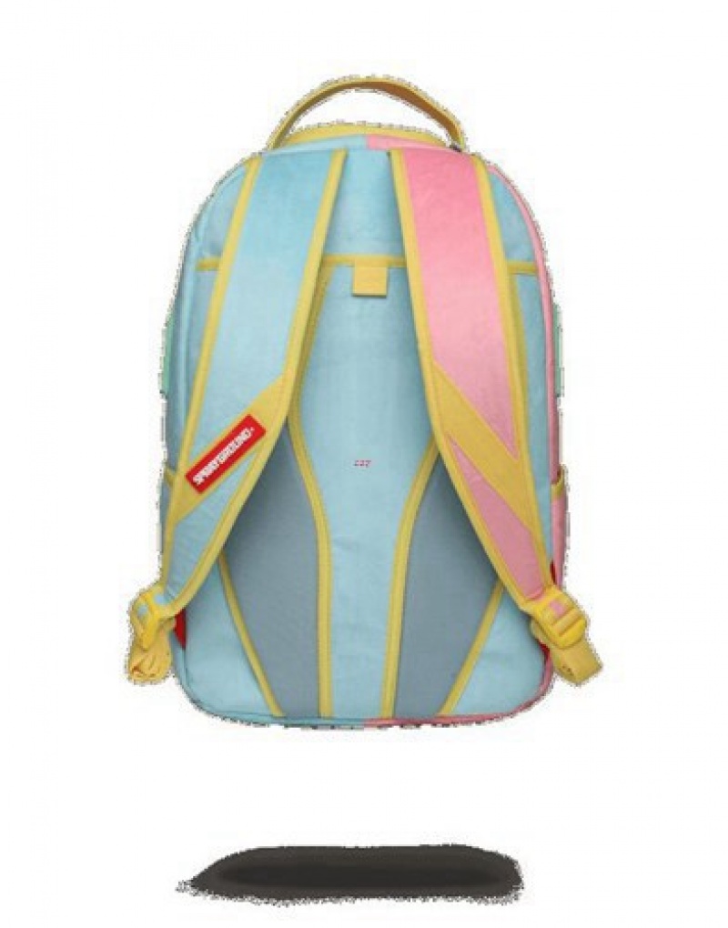 Blue / Pink Sprayground Saweetie Shark Backpacks | 08491-GNJS