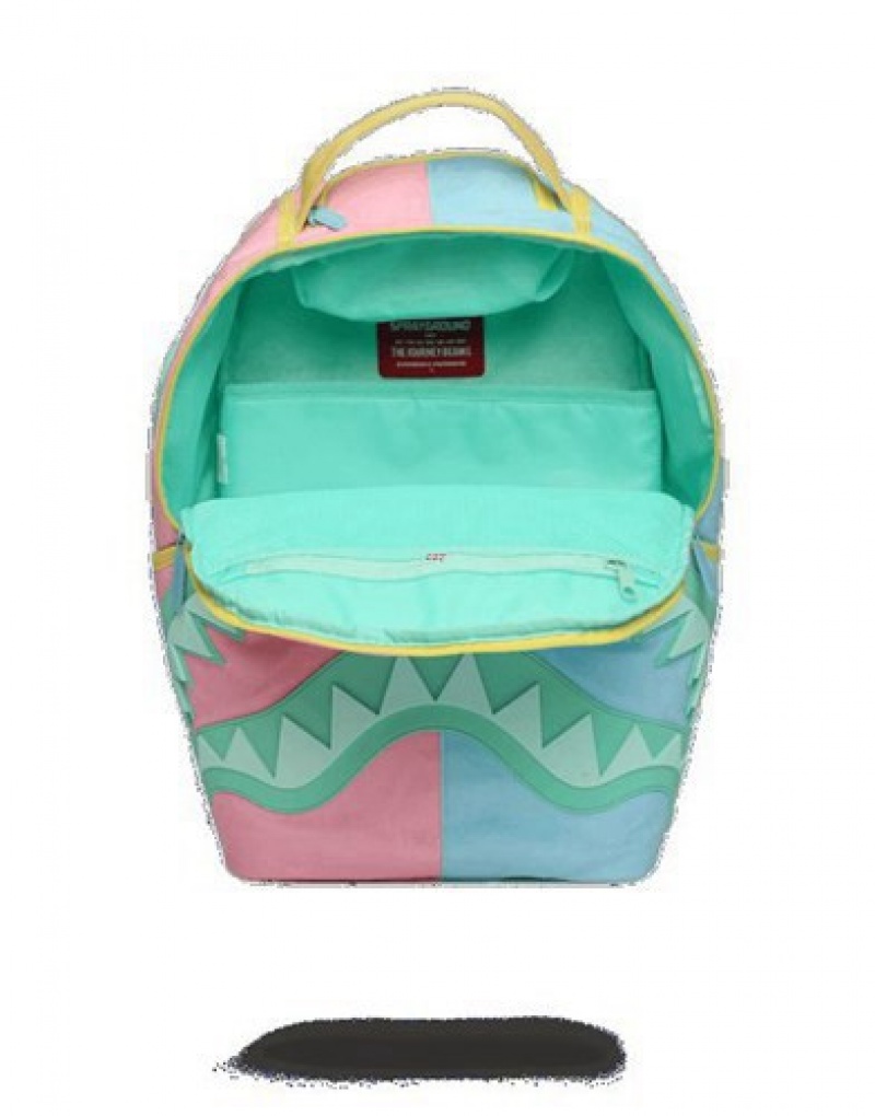 Blue / Pink Sprayground Saweetie Shark Backpacks | 08491-GNJS