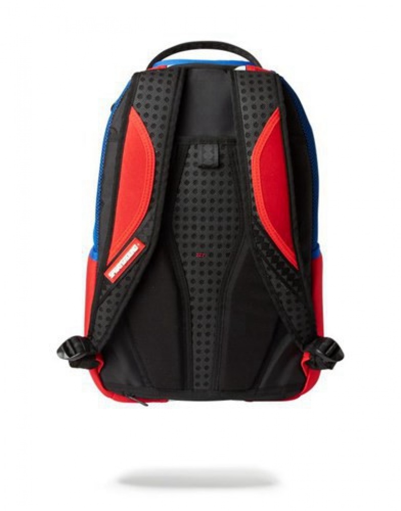 Blue / Red Sprayground Winners Take All Backpacks | 74392-UZCM