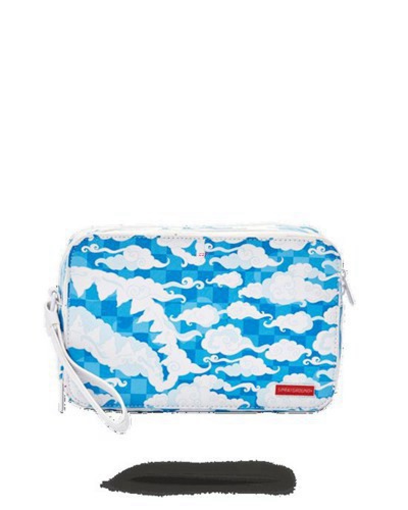 Blue / White Sprayground Skyborne Bags | 46573-EJRM