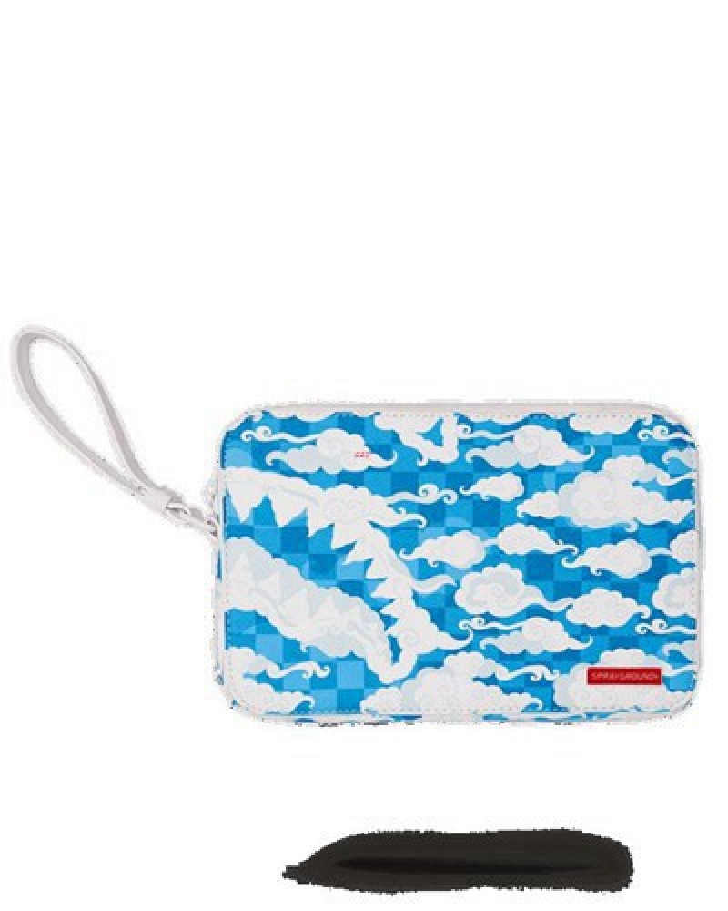 Blue / White Sprayground Skyborne Bags | 46573-EJRM