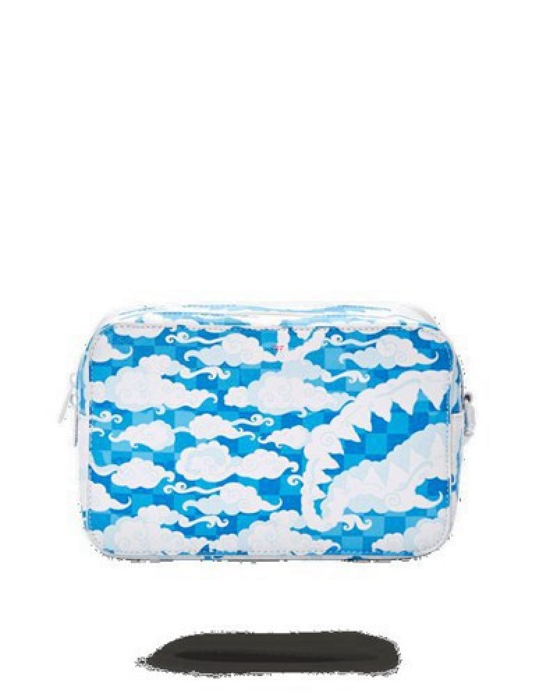 Blue / White Sprayground Skyborne Bags | 46573-EJRM