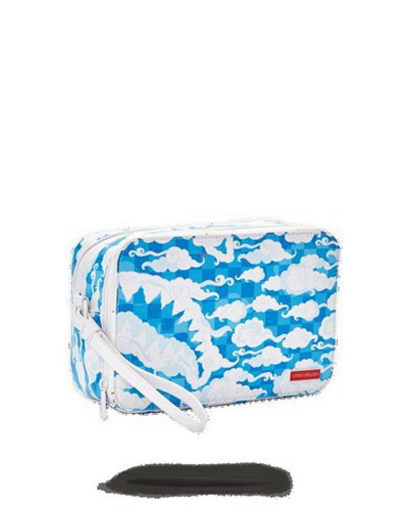 Blue / White Sprayground Skyborne Bags | 46573-EJRM