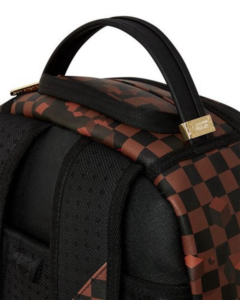 Brown Sprayground 3d Graffiti (Dlxv) Backpacks | 61945-LYON