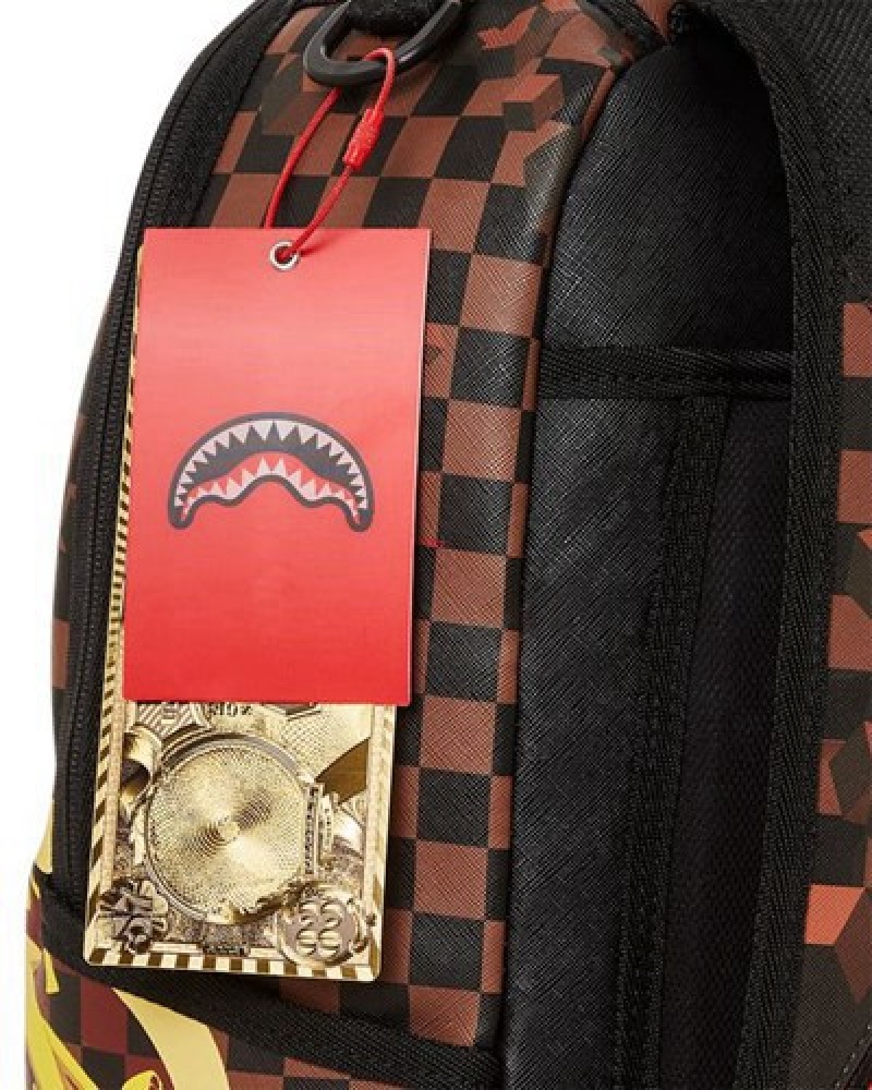 Brown Sprayground 3d Graffiti (Dlxv) Backpacks | 61945-LYON