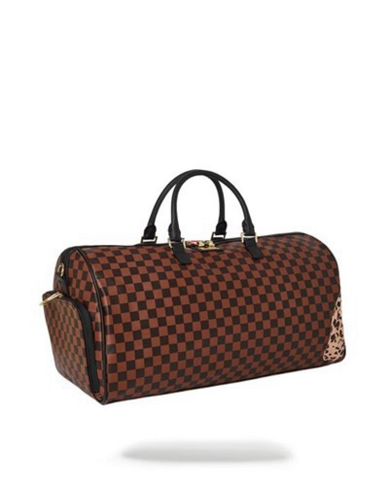 Brown Sprayground A.I.3 The Legacy Duffle Bags | 94012-HRSI