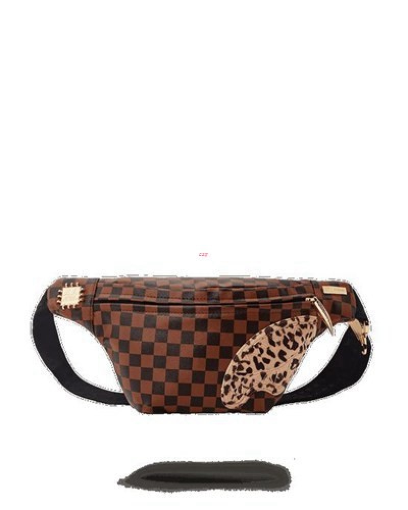 Brown Sprayground A.I.3 The Legacy Savvy Crossbody Bags | 63410-DRHB