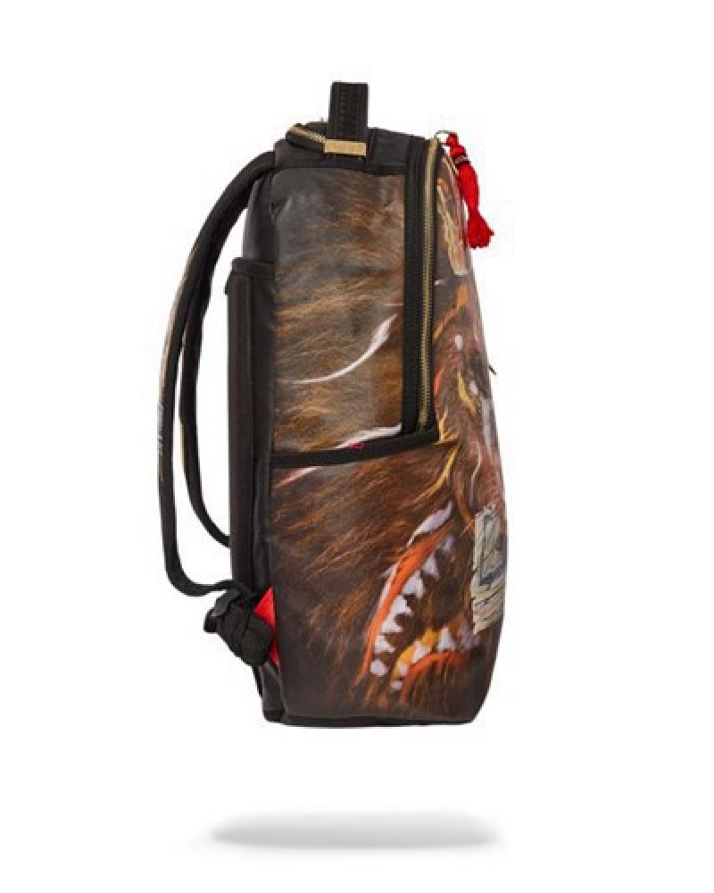 Brown Sprayground A.I.3 The Mogul (Dlxv) Backpacks | 32064-TFDL