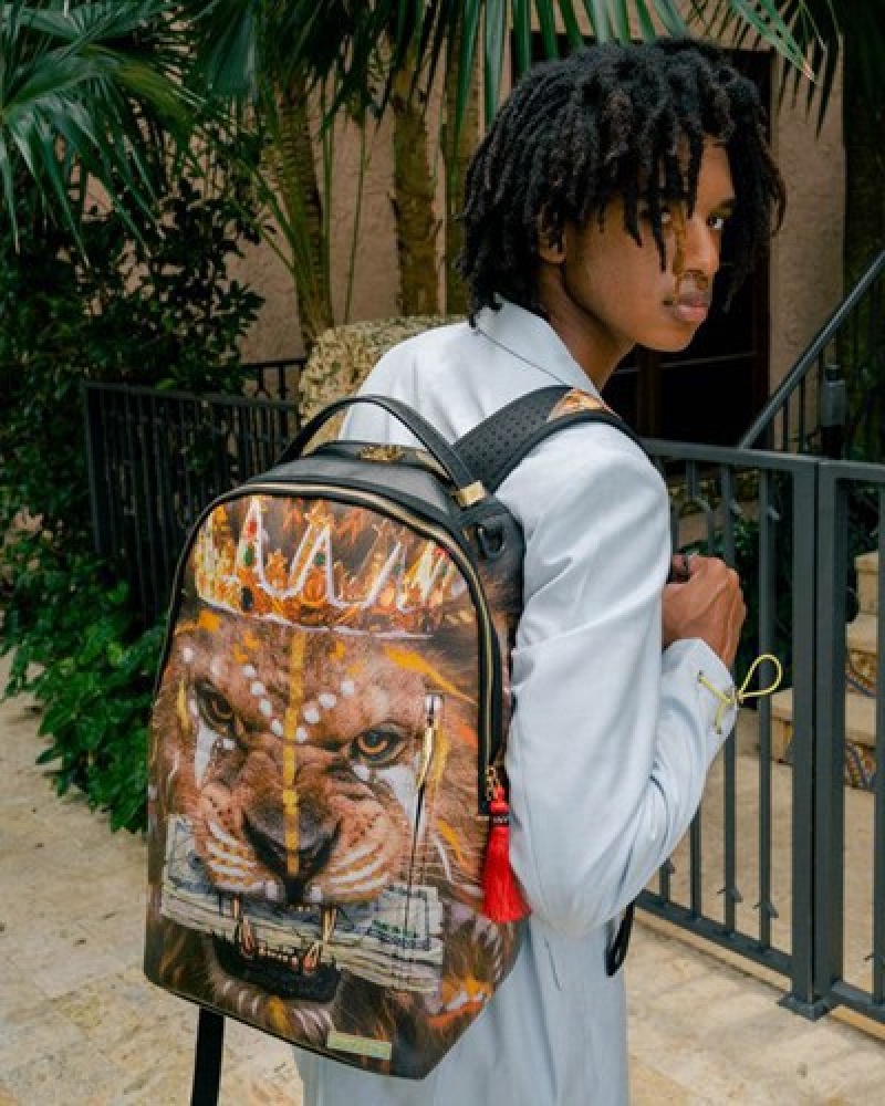 Brown Sprayground A.I.3 The Mogul (Dlxv) Backpacks | 32064-TFDL