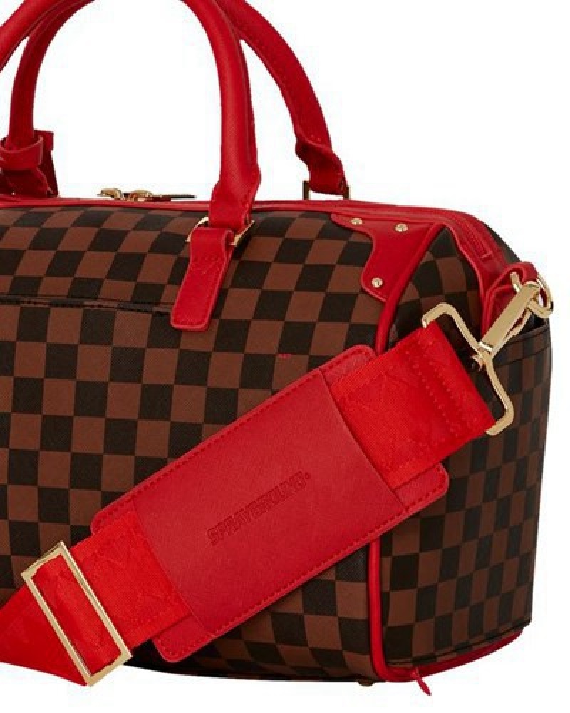 Brown Sprayground All Or Nothing Sharks In Paris Mini Duffle Bags | 75086-BQFU