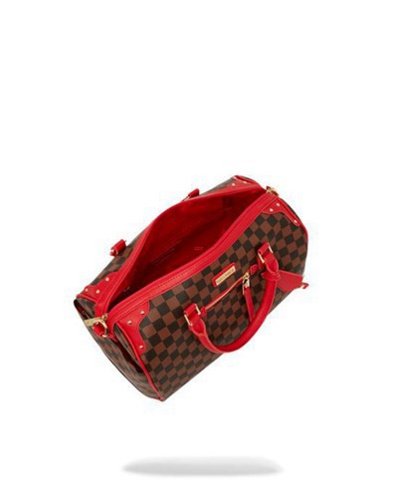 Brown Sprayground All Or Nothing Sharks In Paris Mini Duffle Bags | 75086-BQFU