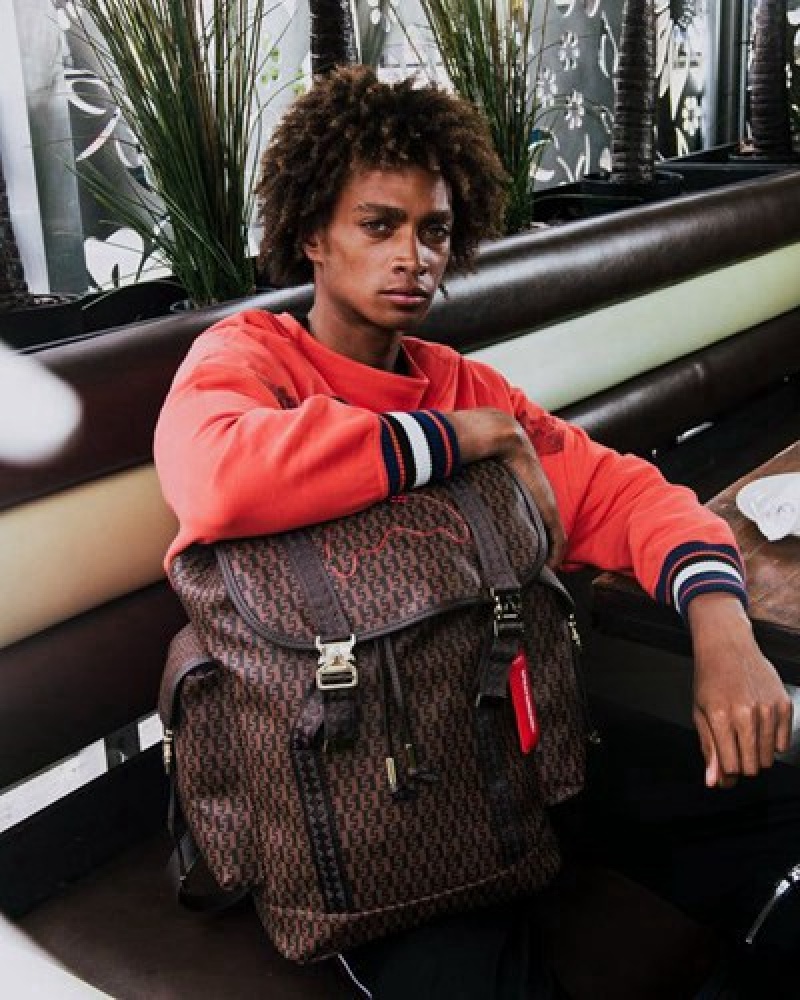 Brown Sprayground Alpha Navigator Monte Carlo Backpacks | 52416-VASH