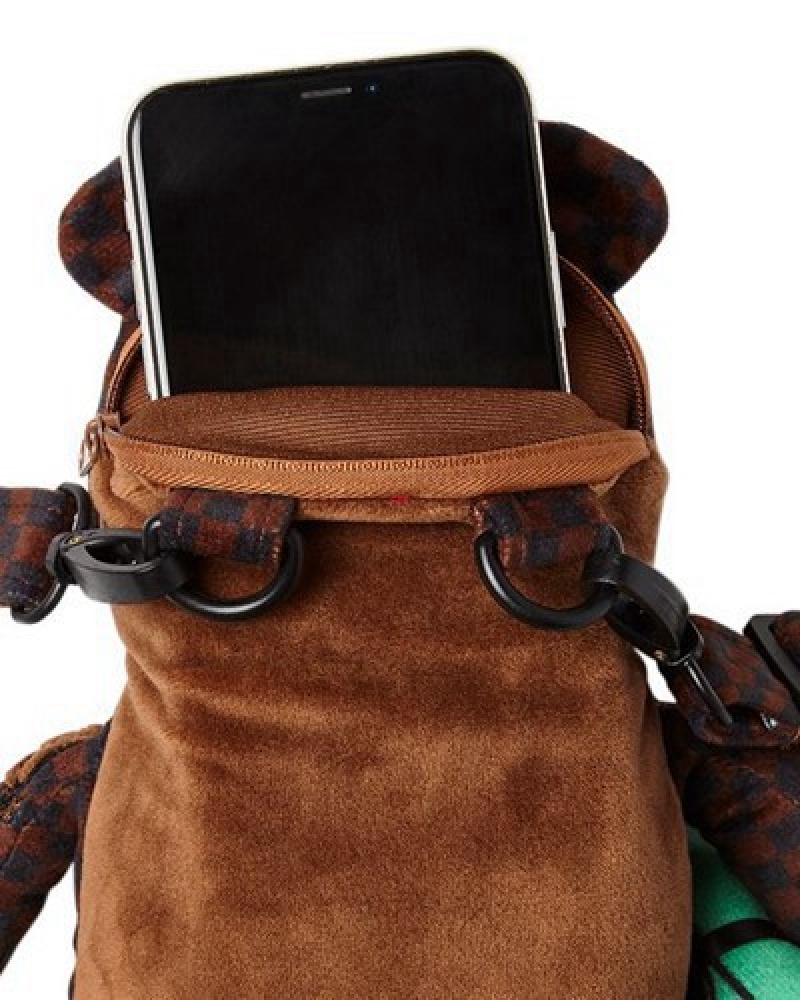 Brown Sprayground Bear Cub - Sharks In Paris Backpacks | 63710-RODB