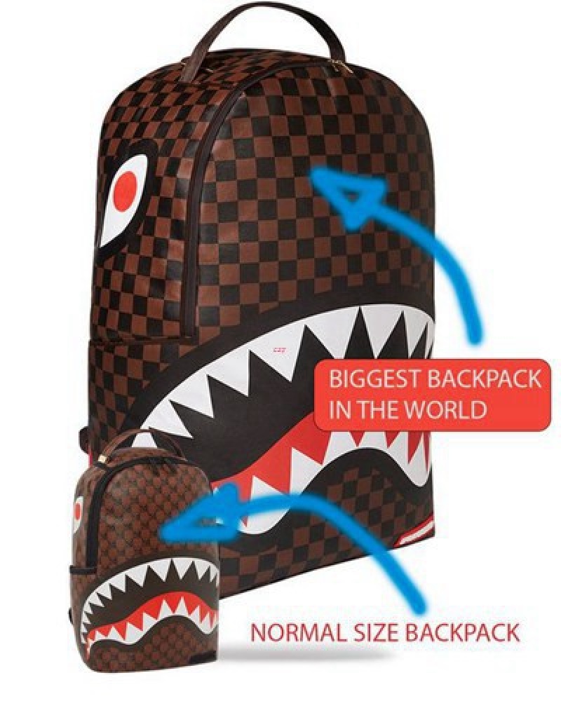 Brown Sprayground Biggest In The World (Only 20 Made) Backpacks | 97815-NPZQ