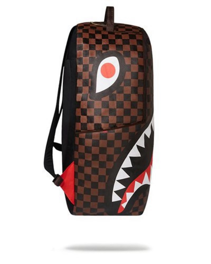 Brown Sprayground Biggest In The World (Only 20 Made) Backpacks | 97815-NPZQ