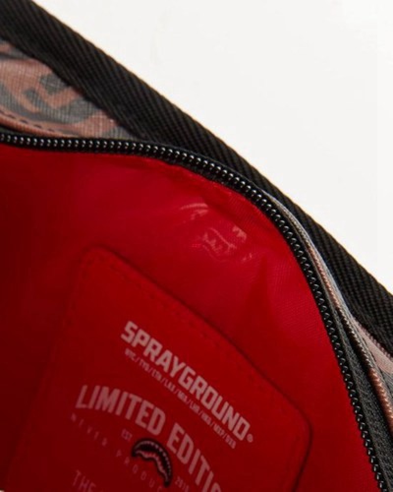 Brown Sprayground Cargo: Split The Check Crossbody Bags | 29581-IDCJ