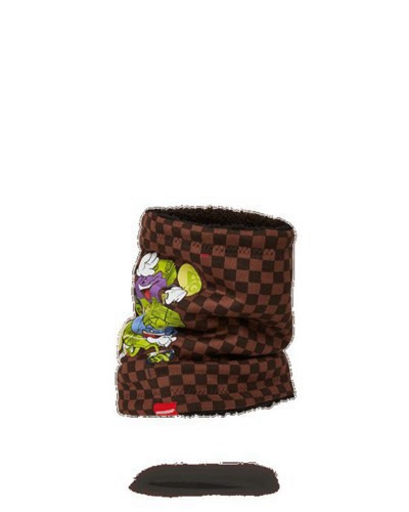 Brown Sprayground Chase Bank Neck Warmer | 25948-WGJV