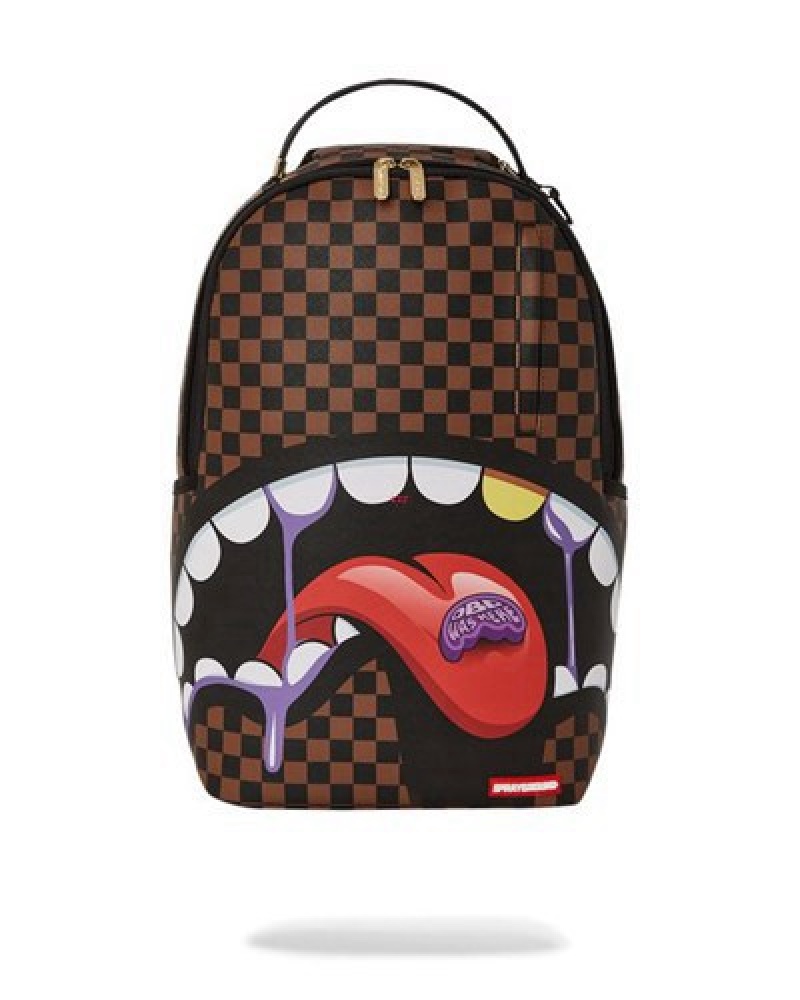 Brown Sprayground Dbd Was Here Vitamin Pack (Dlxv) Backpacks | 37965-DHCT