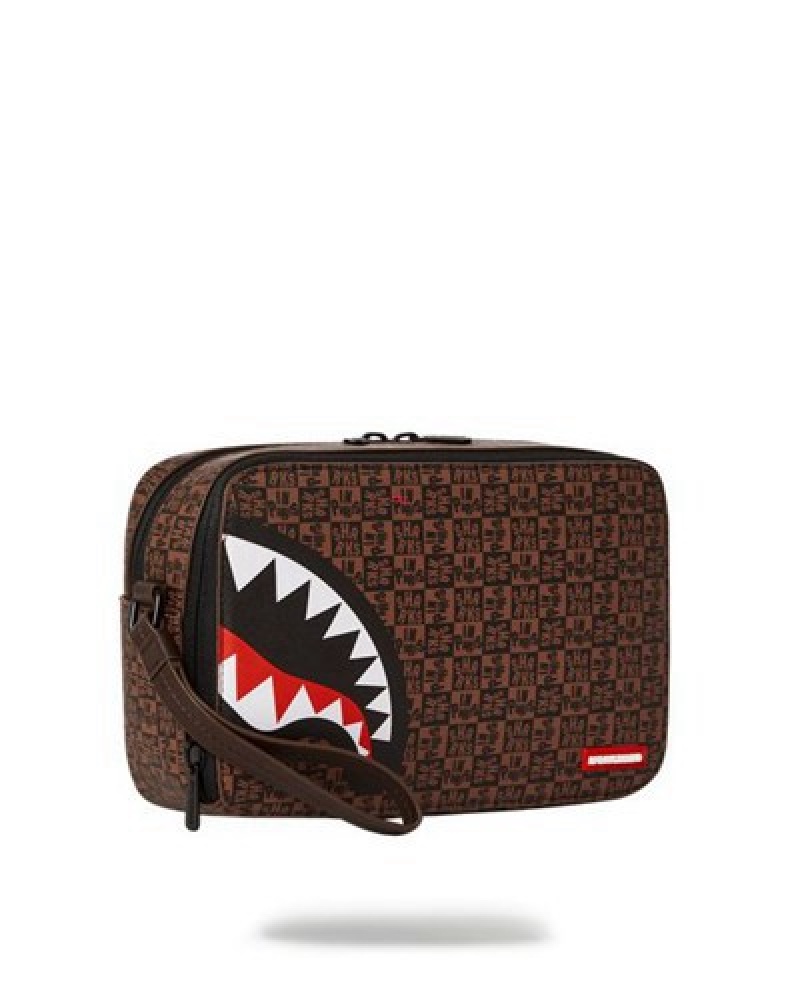 Brown Sprayground Frenzy Sharks Bags | 03472-JMZK