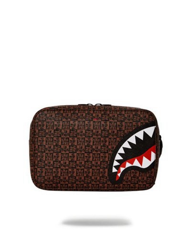 Brown Sprayground Frenzy Sharks Bags | 03472-JMZK