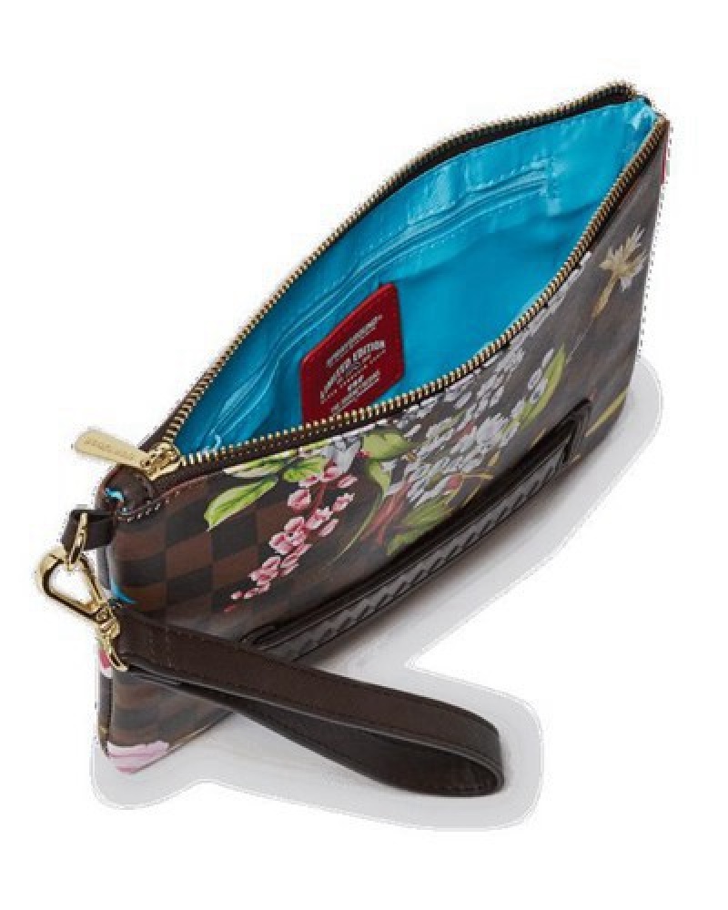 Brown Sprayground Garden Of Sharks Crossover Clutch Bag | 71804-XPMW