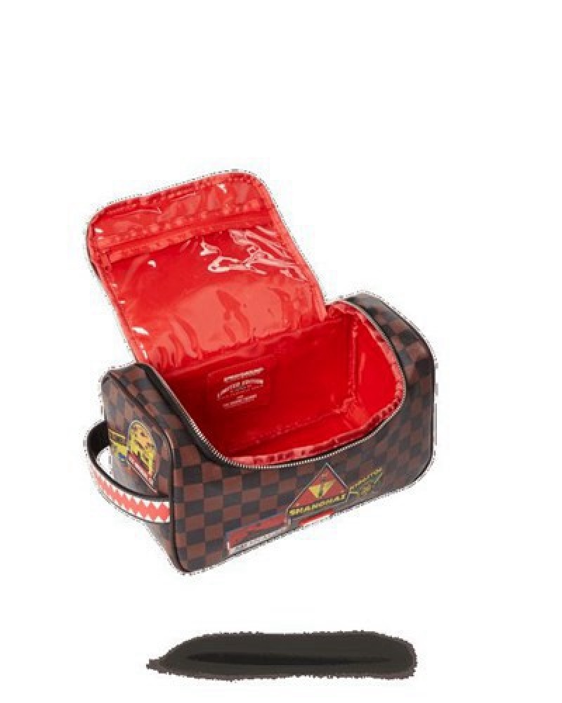 Brown Sprayground Global Mogul Bags | 84379-QRDZ