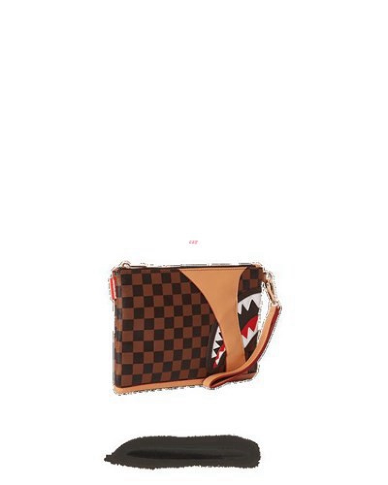 Brown Sprayground Henny Air To The Throne Crossover Clutch Bag | 91502-CBRJ