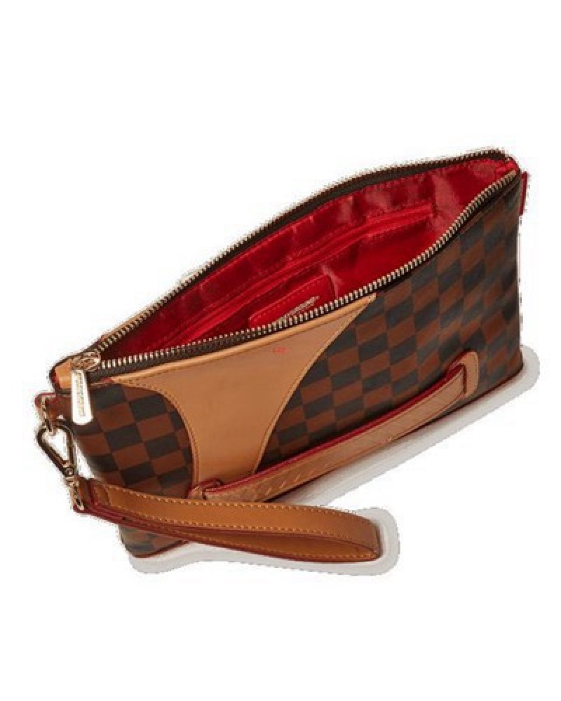 Brown Sprayground Henny Air To The Throne Crossover Clutch Bag | 91502-CBRJ