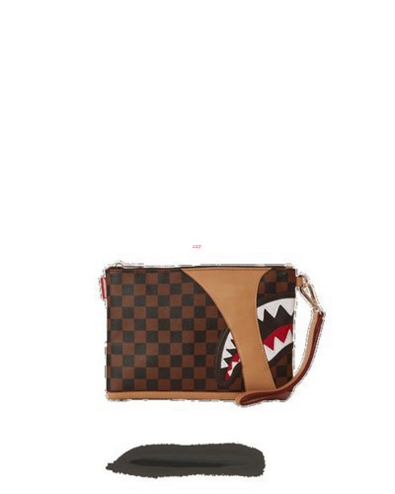 Brown Sprayground Henny Air To The Throne Crossover Clutch Bag | 91502-CBRJ