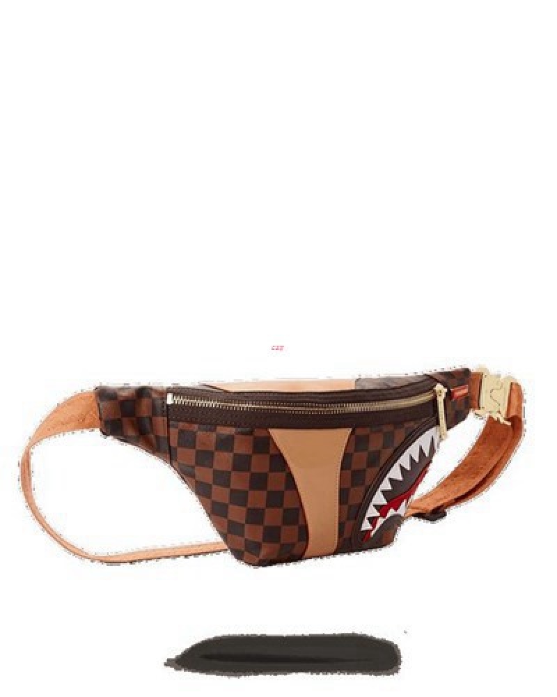 Brown Sprayground Henny Air To The Throne Savvy Crossbody Bags | 34812-HXOF