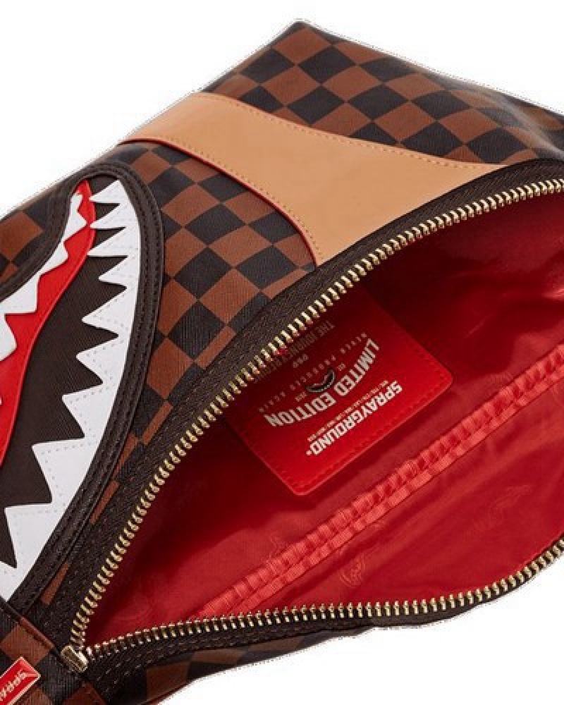 Brown Sprayground Henny Air To The Throne Savvy Crossbody Bags | 34812-HXOF