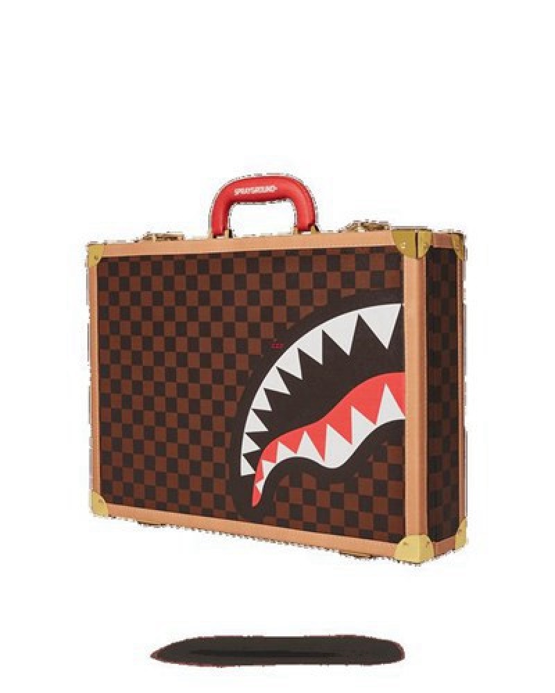 Brown Sprayground Henny Air To The Throne Attaché Briefcase | 52483-ZLIN