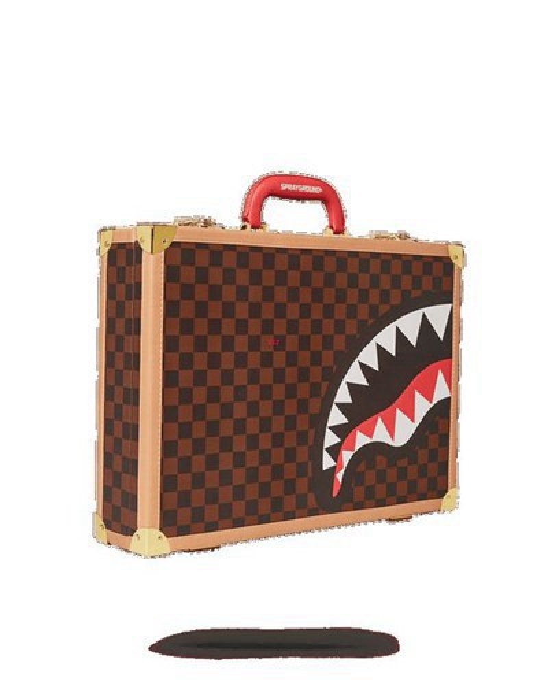 Brown Sprayground Henny Air To The Throne Attaché Briefcase | 52483-ZLIN